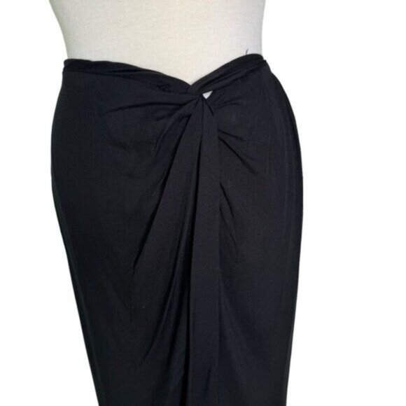 Aqua Swim Womens Black Sarong Beachwear Skirt Cover Up Size M/L NWT - Picture 5 of 8